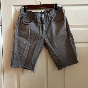 Levi’s 511 Distressed light gray cutoff shorts Size 31